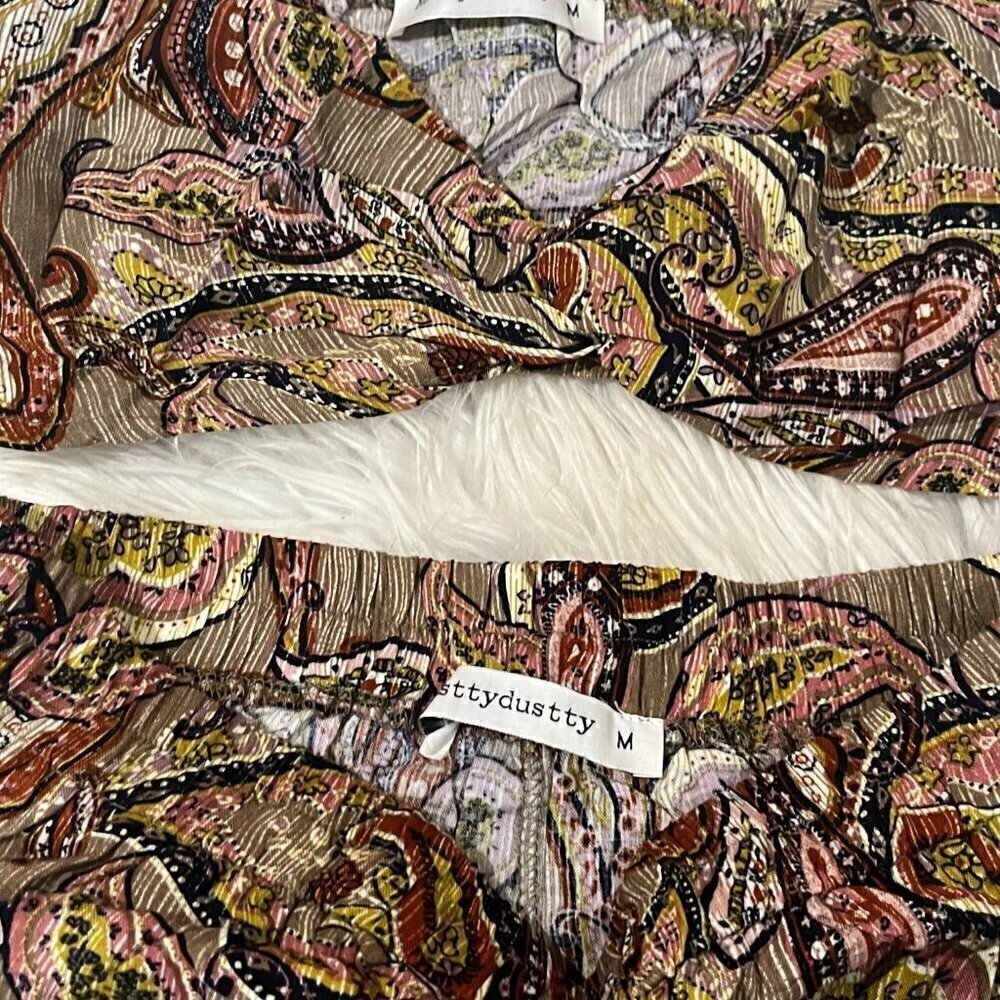 Rusttydustty Paisley Print Tube Top / Cami & High Waisted Shorts & Kimono Set - Picture 6 of 15